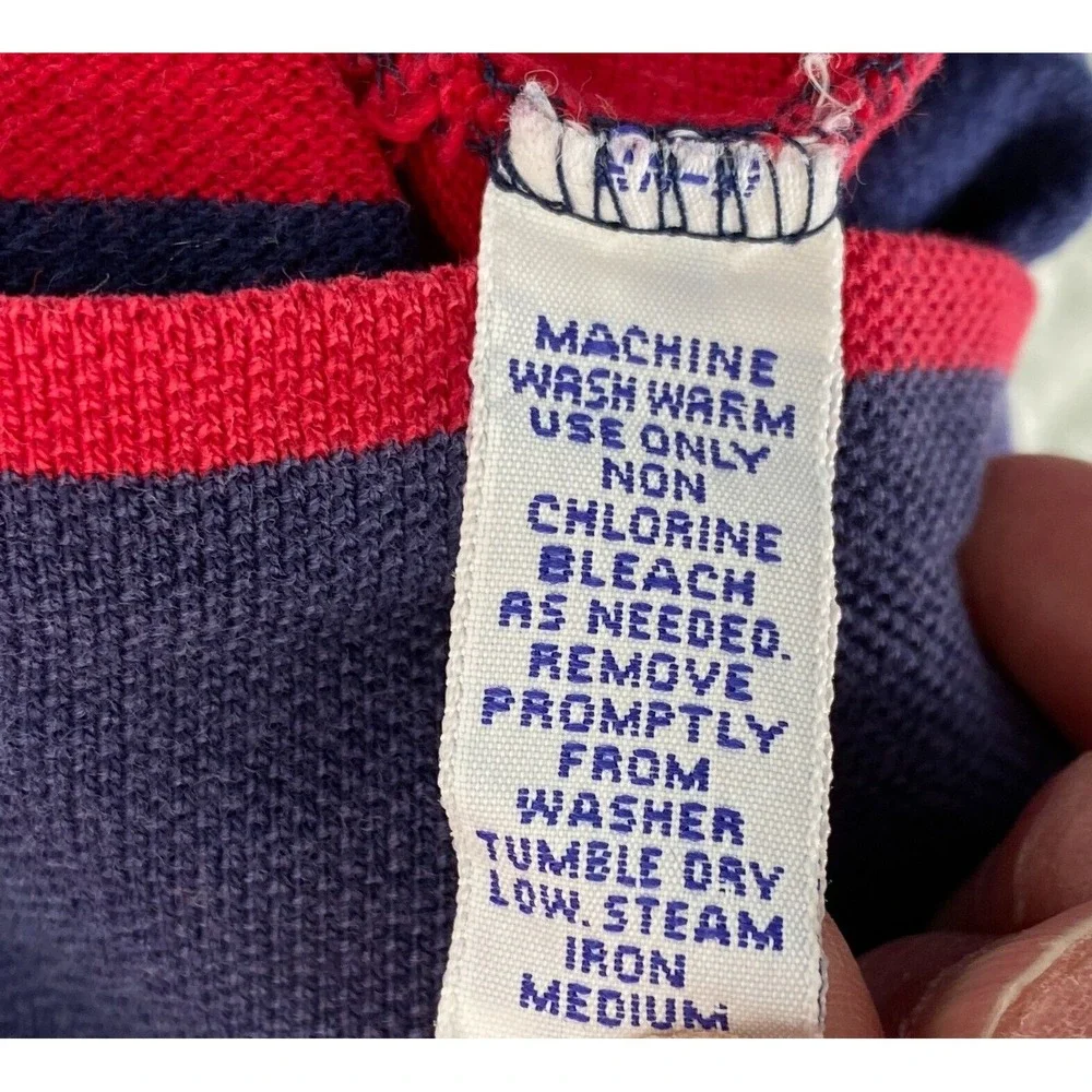Polo Ralph Lauren Shirt Mens XL Red Striped Golf Rugby Preppy Vintage‎ USA Made